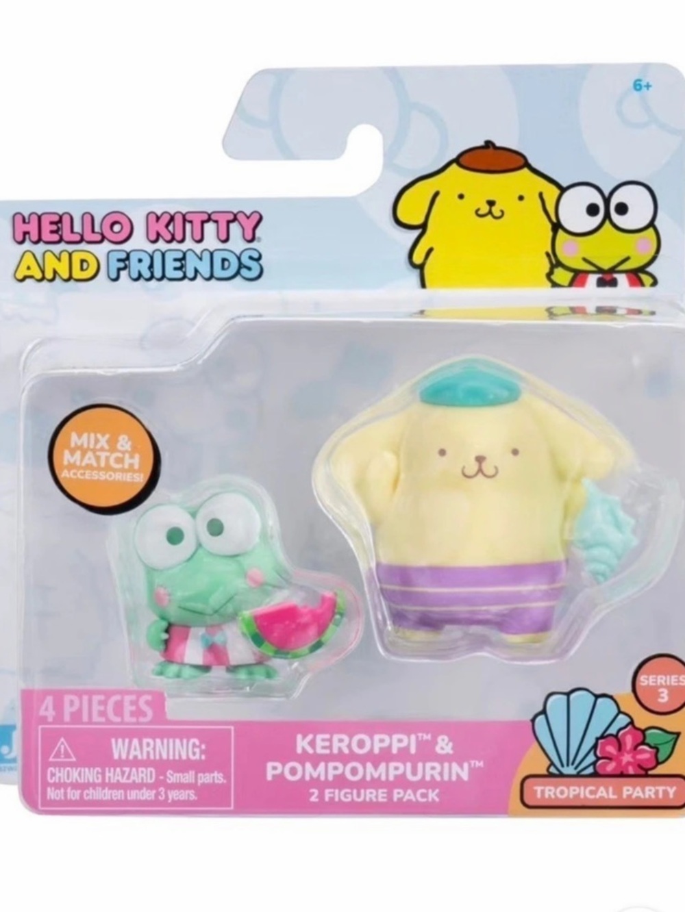 Sanrio Keroppi & Pompompurin Tropical Party Series 3 2 Figure Pack Tropical